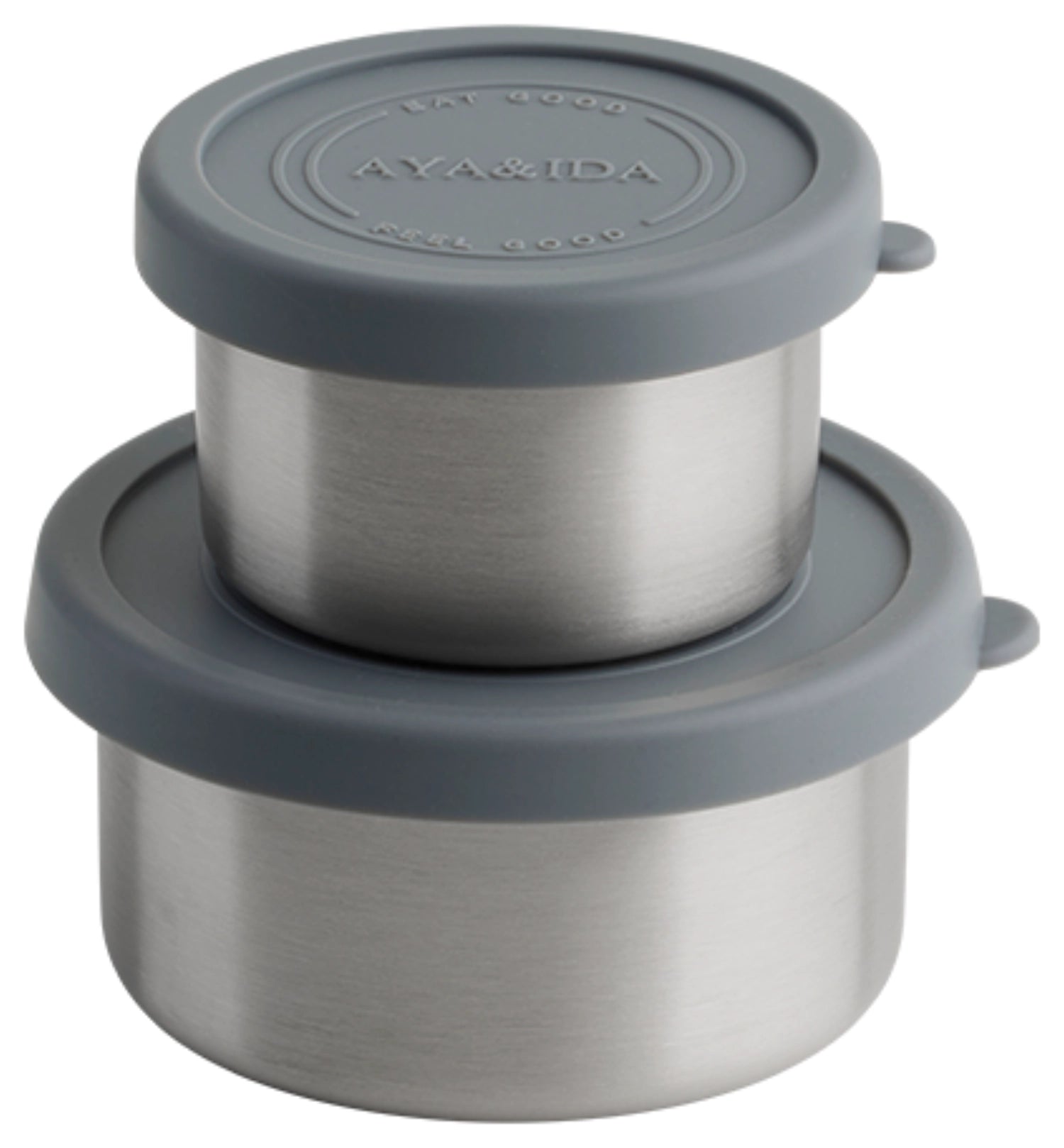 2er Set Snack Container 100ml + 200ml Dark Grey in Grau präsentiert im Onlineshop von KAQTU Design AG. Snackbox ist von AYA&IDA