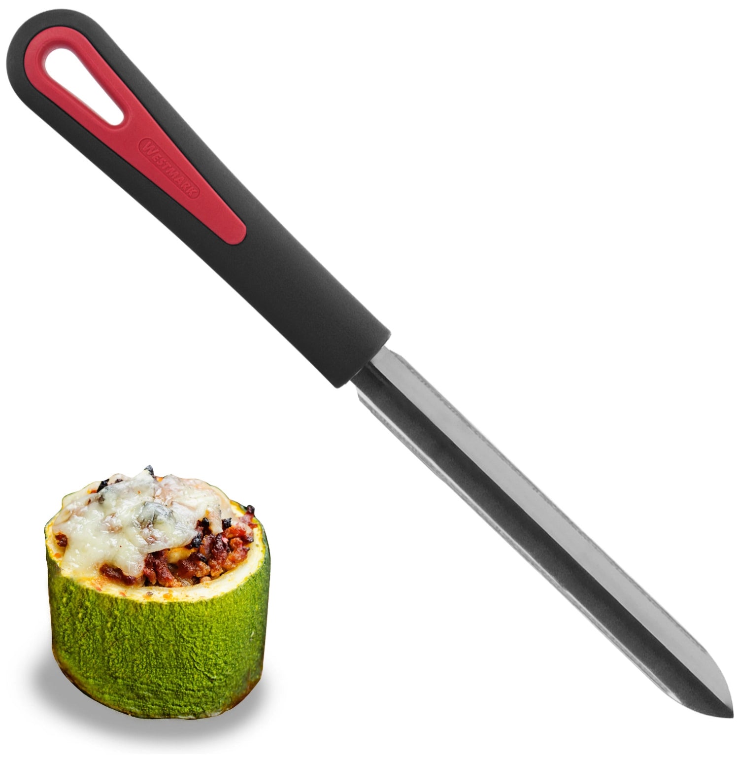 Praktischer Zucchini Aushöhler Gallant von Westmark, perfekt für kreative Küchenideen, mit ergonomischem Griff und ansprechendem, farbenfrohem Design.