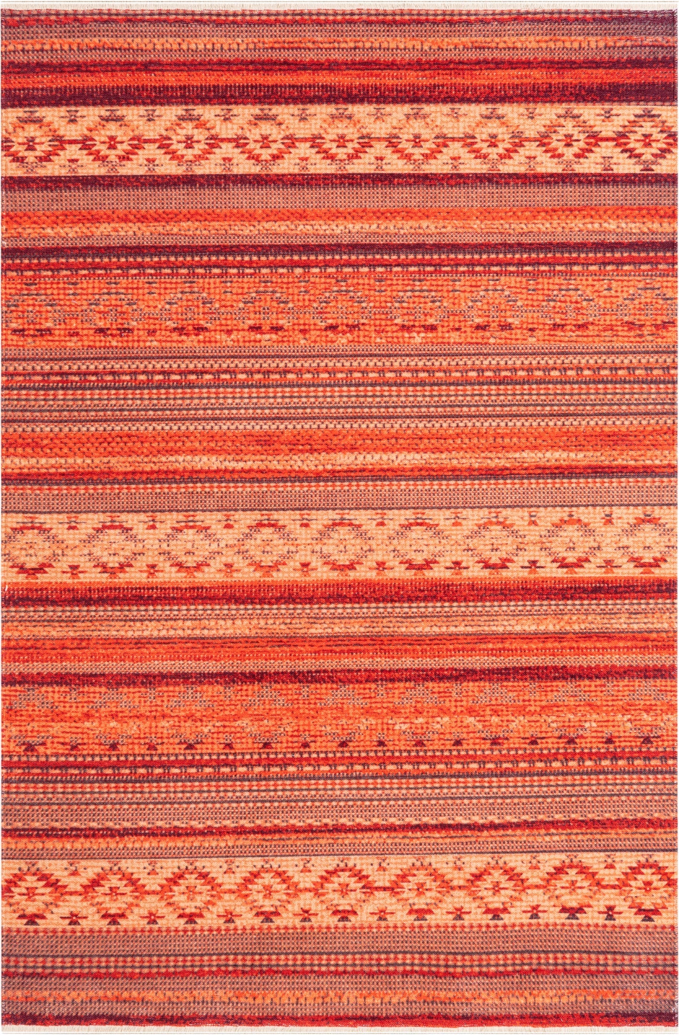 Kriens Makaha V2 in Orange präsentiert im Onlineshop von KAQTU Design AG. Teppich ist von Hadorn