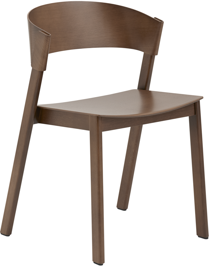 Cover Side Stuhl in Dunkelbraun präsentiert im Onlineshop von KAQTU Design AG. Stuhl ist von Muuto