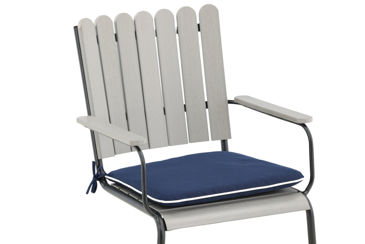 Dyna Holmsund Kissen in Blau präsentiert im Onlineshop von KAQTU Design AG. Sitzkissen ist von Venture Home