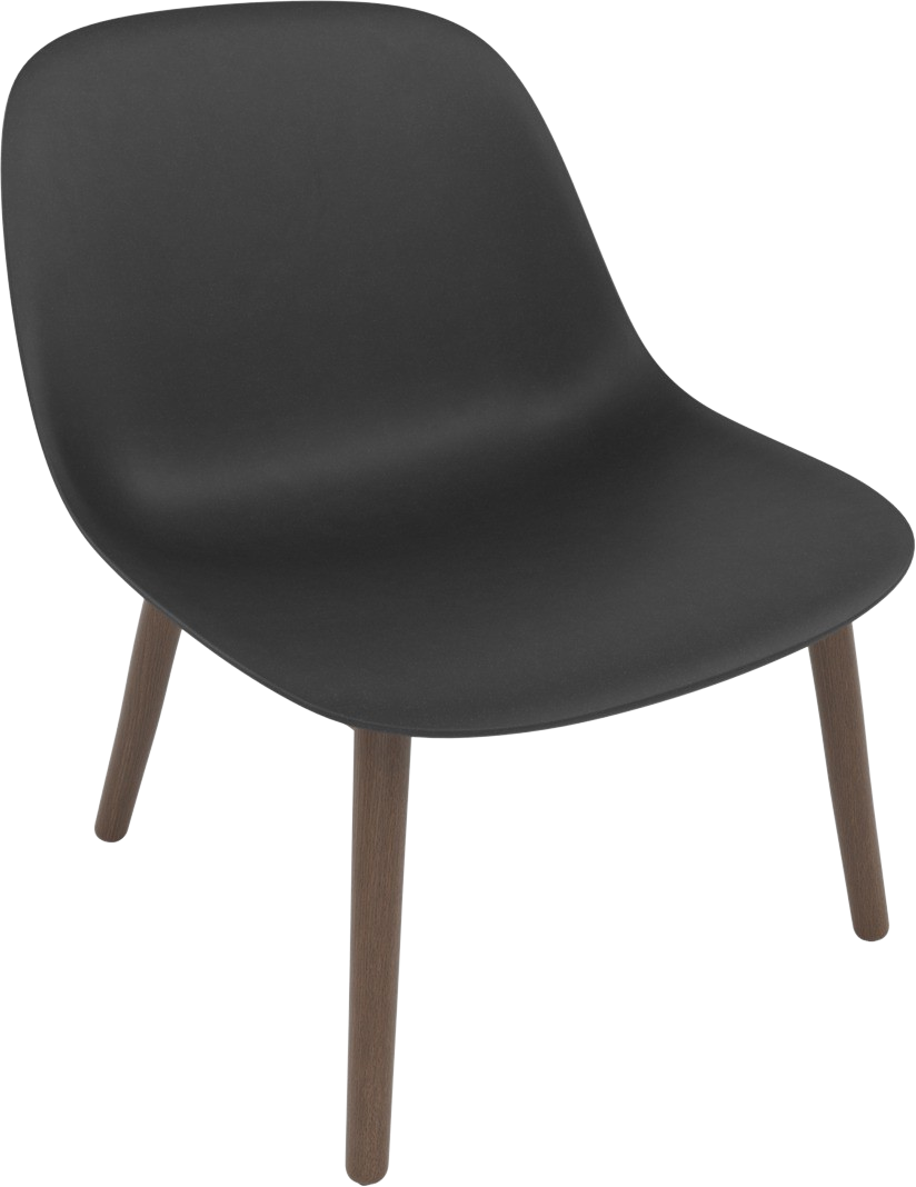 Fiber Lounge Sessel in Schwarz / Dunkelbraun präsentiert im Onlineshop von KAQTU Design AG. Sessel ist von Muuto