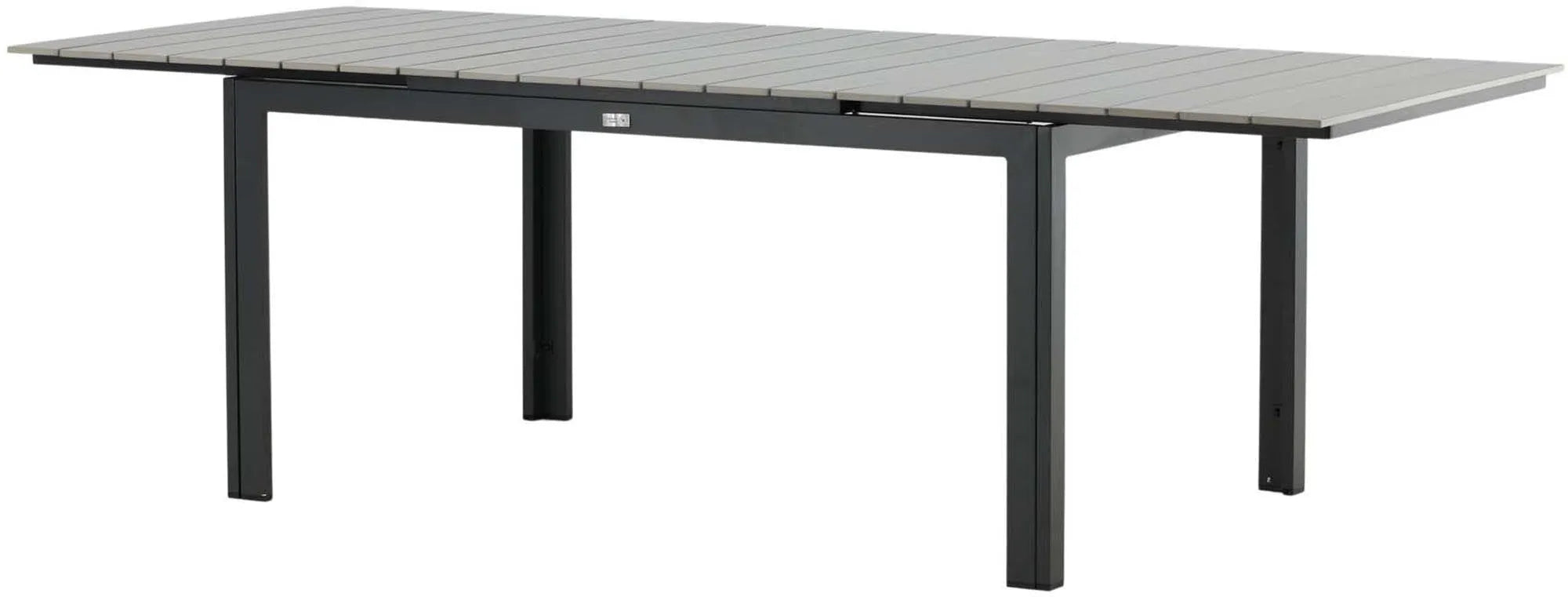 Eleganter, ausziehbarer Gartentisch von Venture Home, perfekt für moderne Außenbereiche, anpassbar von 100 bis 150 cm.