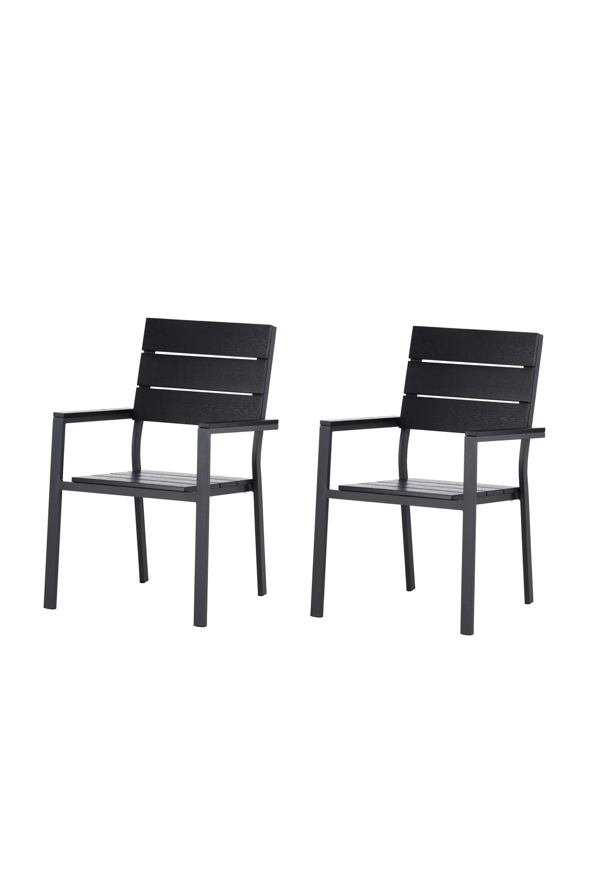 Levels Gartenstuhl in Schwarz präsentiert im Onlineshop von KAQTU Design AG. Gartenstuhl mit Armlehnen ist von Venture Home