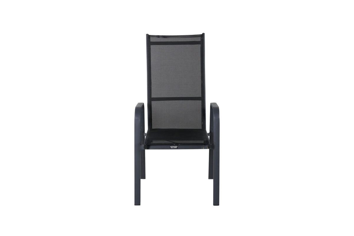 Copacabana Stuhl in Schwarz präsentiert im Onlineshop von KAQTU Design AG. Gartenstuhl mit Armlehnen ist von Venture Home