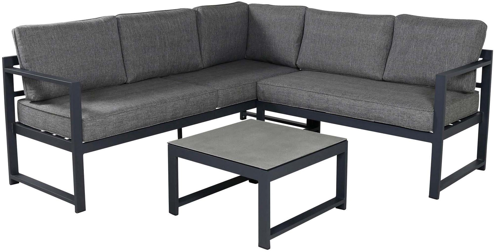 Salvador Ecksofa Outdoorset in Schwarz präsentiert im Onlineshop von KAQTU Design AG. Loungeset ist von Venture Home