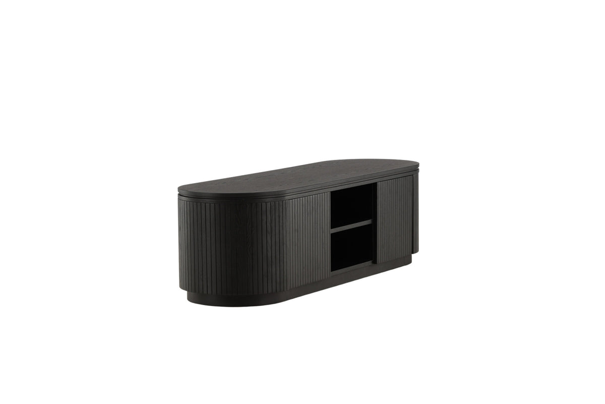 Fjällbacka TV Ständer in Schwarz präsentiert im Onlineshop von KAQTU Design AG. TV-Möbel ist von Vind