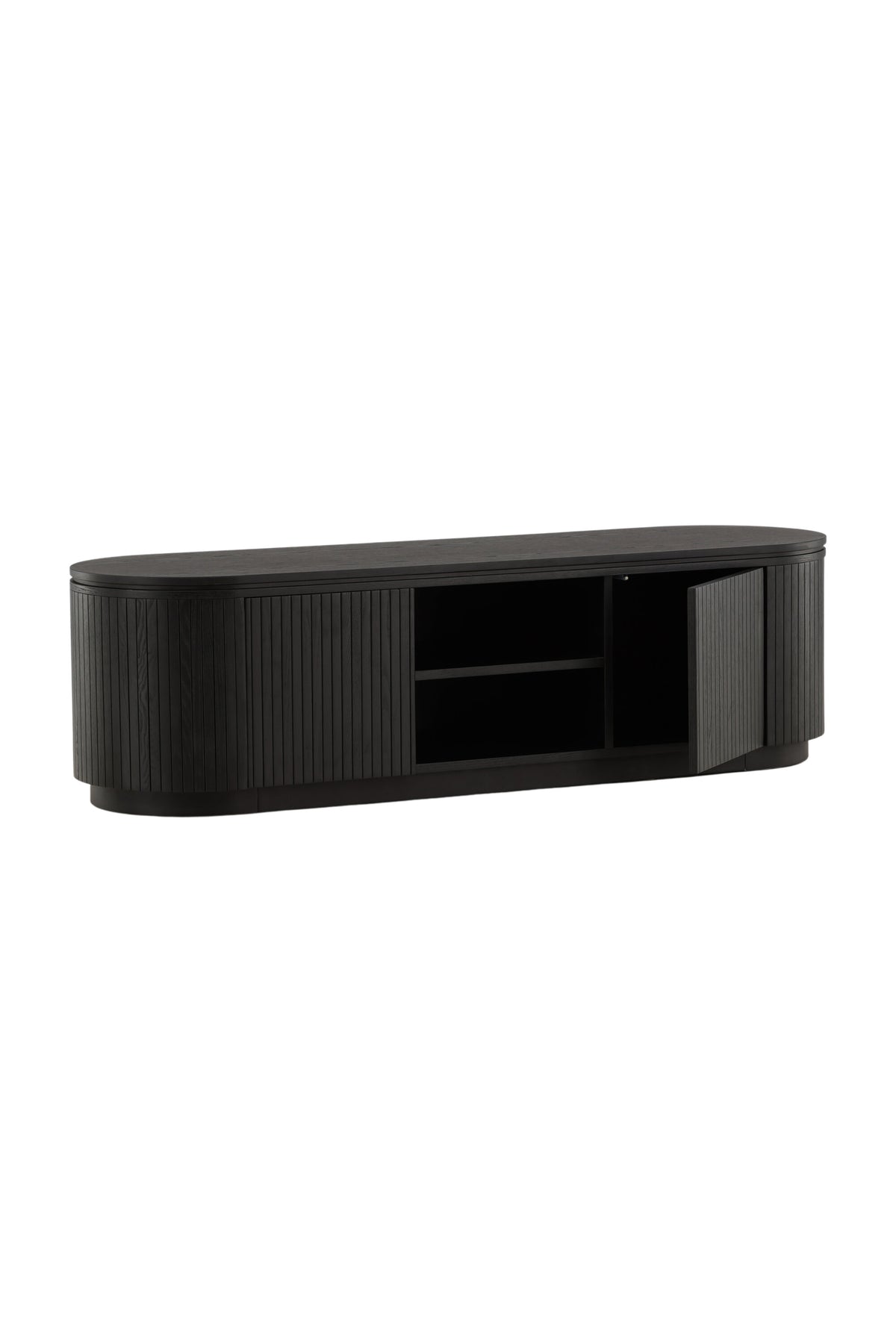 Fjällbacka TV Ständer in Schwarz präsentiert im Onlineshop von KAQTU Design AG. TV-Möbel ist von Vind