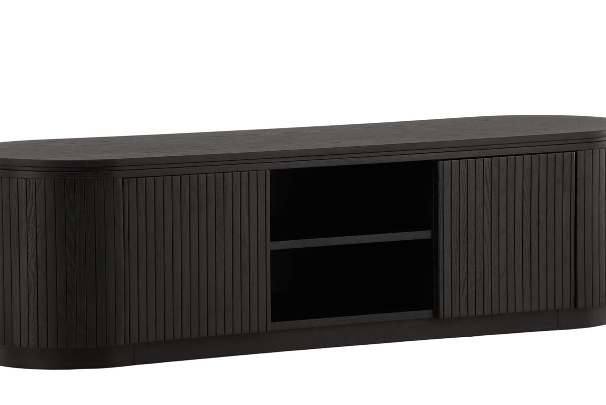 Fjällbacka TV Ständer in Schwarz präsentiert im Onlineshop von KAQTU Design AG. TV-Möbel ist von Vind