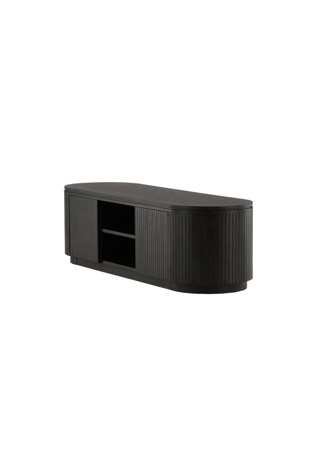 Fjällbacka TV Ständer in Schwarz präsentiert im Onlineshop von KAQTU Design AG. TV-Möbel ist von Vind