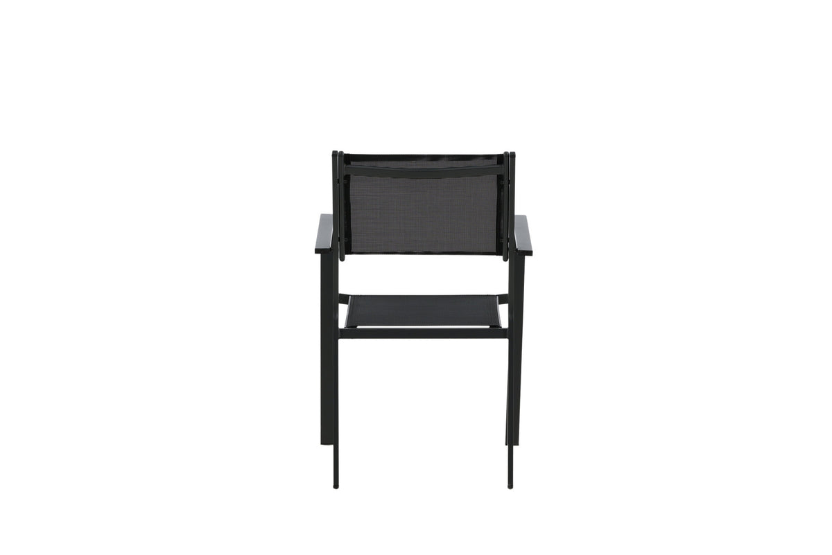 Copacabana Stapelstuhl in Schwarz präsentiert im Onlineshop von KAQTU Design AG. Gartenstuhl mit Armlehnen ist von Venture Home