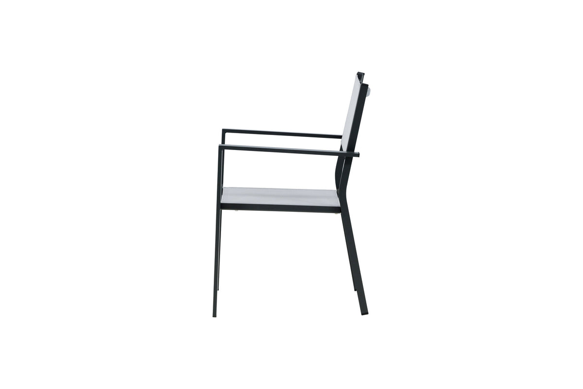 Copacabana Stapelstuhl in Grau präsentiert im Onlineshop von KAQTU Design AG. Gartenstuhl mit Armlehnen ist von Venture Home