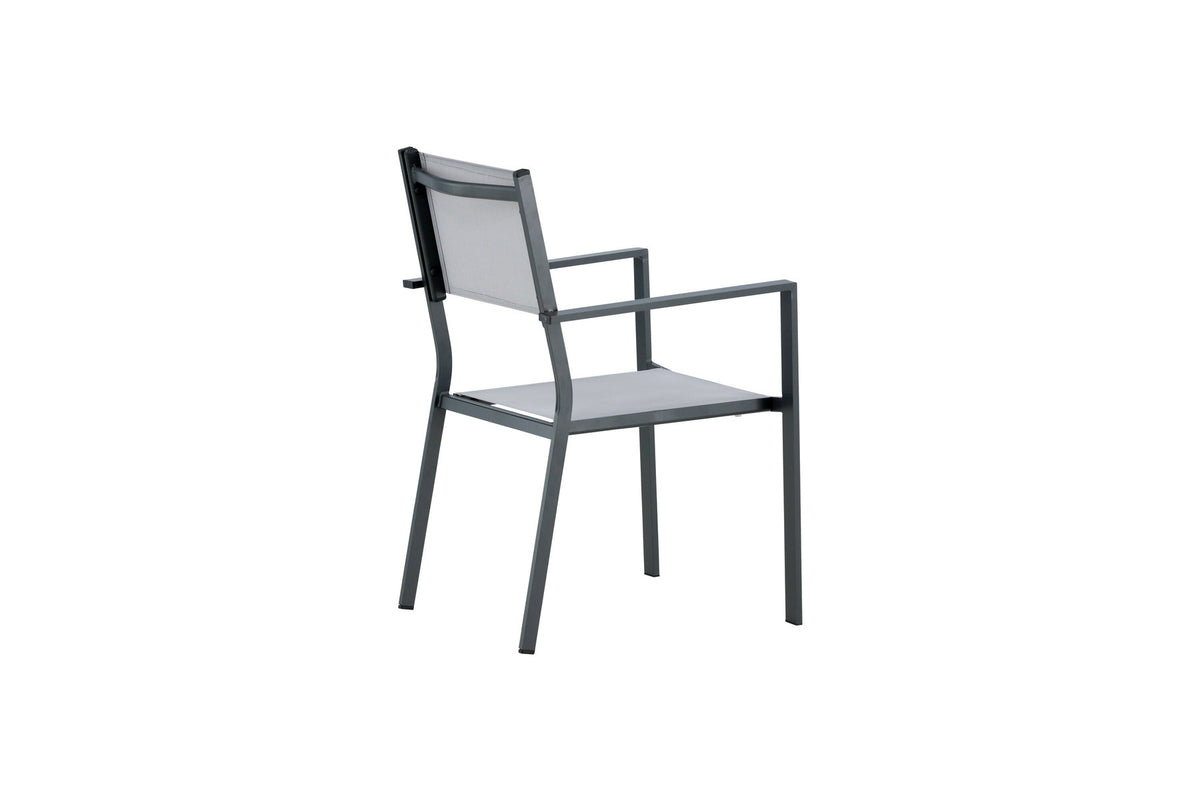 Copacabana Stapelstuhl in Grau präsentiert im Onlineshop von KAQTU Design AG. Gartenstuhl mit Armlehnen ist von Venture Home