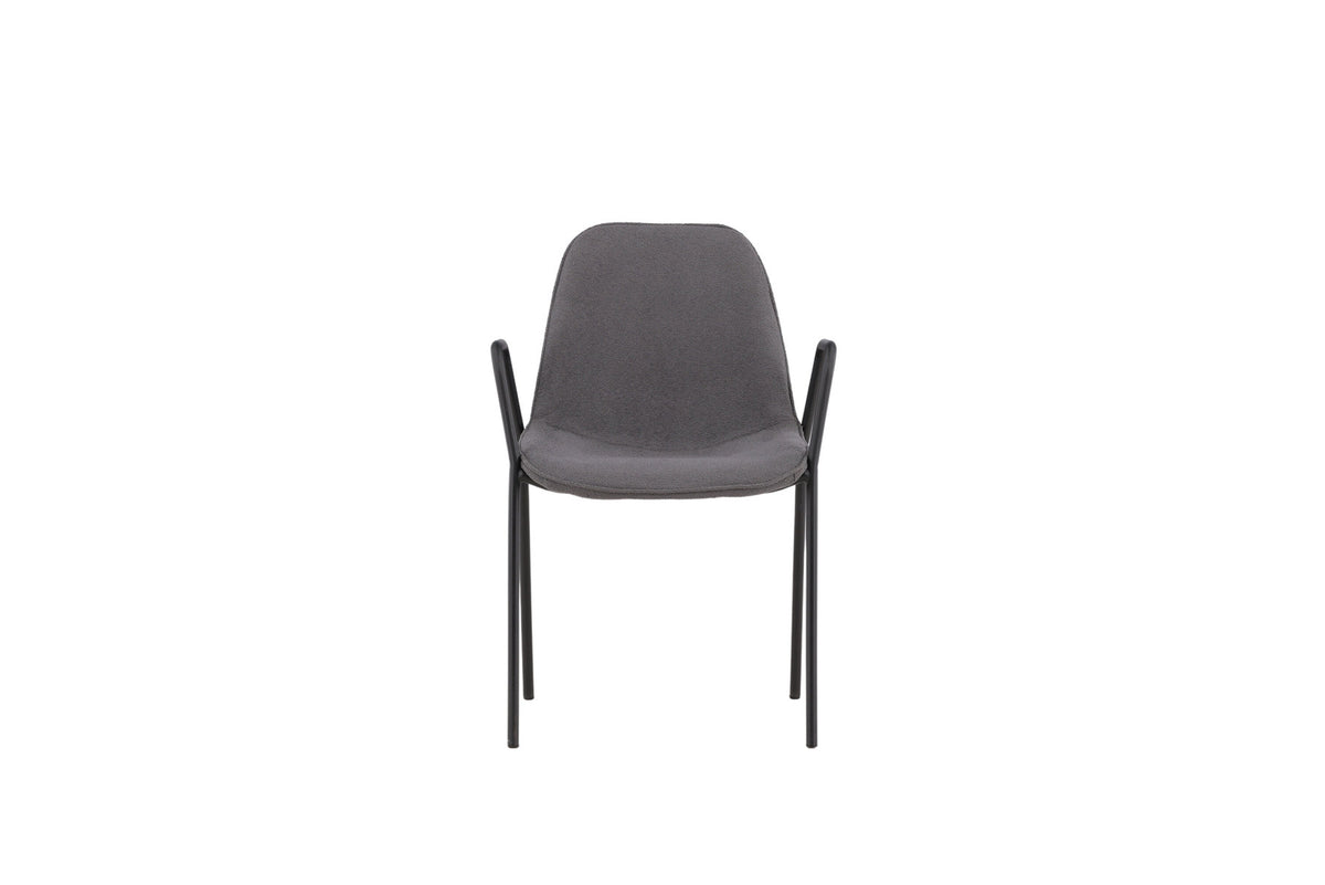 Klädesholmen Stuhl in Dunkelgrau präsentiert im Onlineshop von KAQTU Design AG. Stuhl mit Armlehne ist von Vind