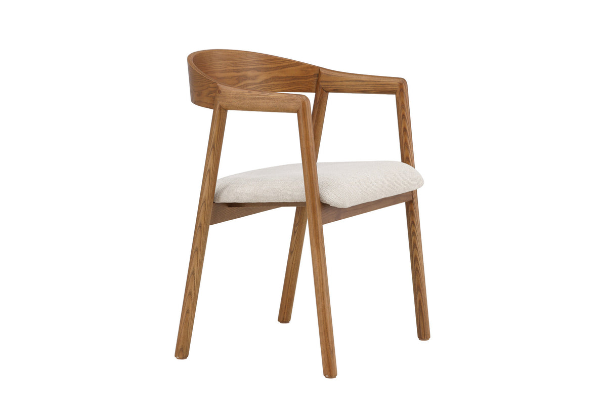 Långön Esszimmerstuhl in Dunkelbraun präsentiert im Onlineshop von KAQTU Design AG. Stuhl mit Armlehne ist von Vind