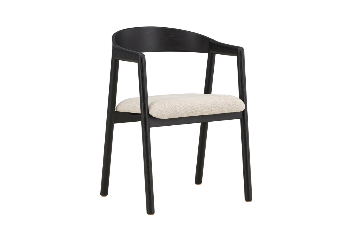 Långön Esszimmerstuhl in Schwarz präsentiert im Onlineshop von KAQTU Design AG. Stuhl mit Armlehne ist von Vind