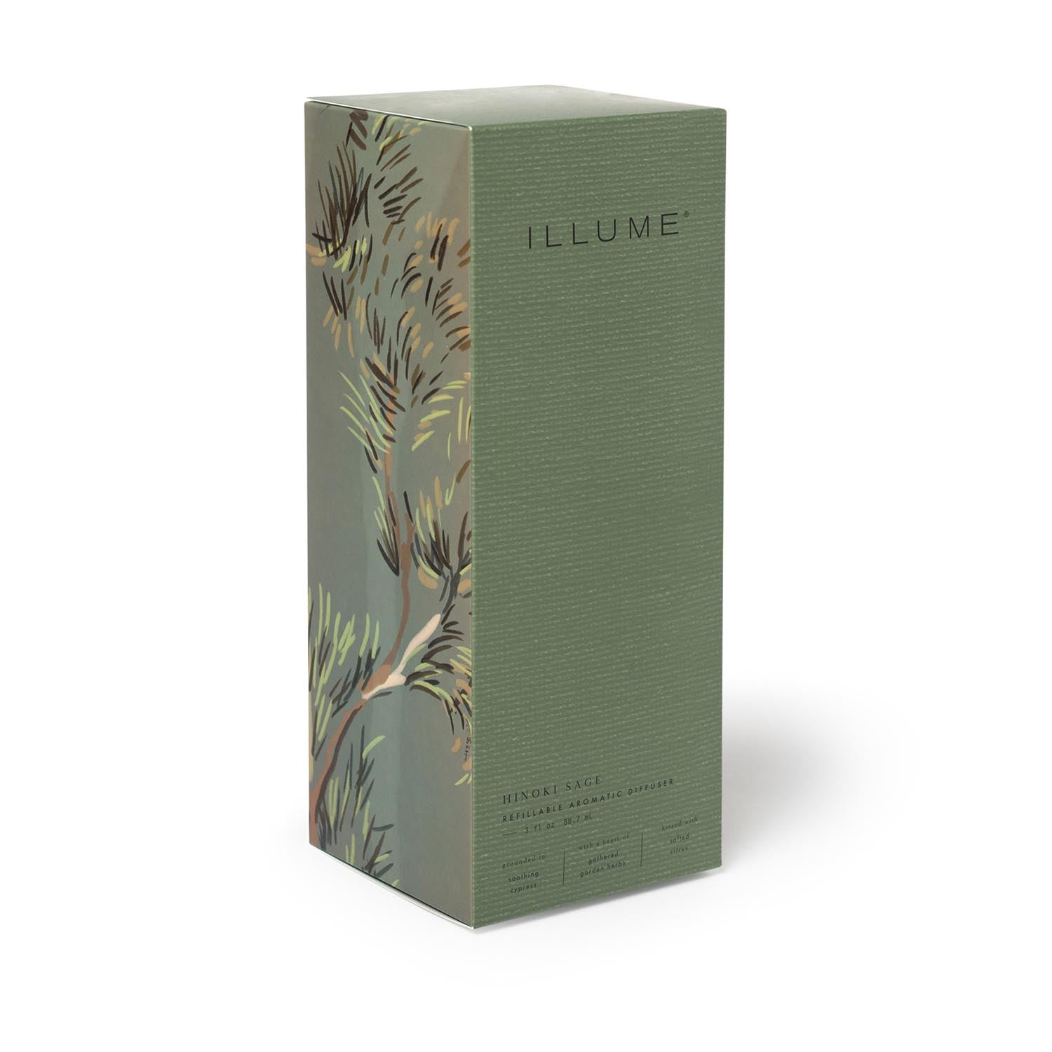 Hinoki Sage Duftdiffusor, Grün, in Grün präsentiert im Onlineshop von KAQTU Design AG. Duftöl ist von Illume