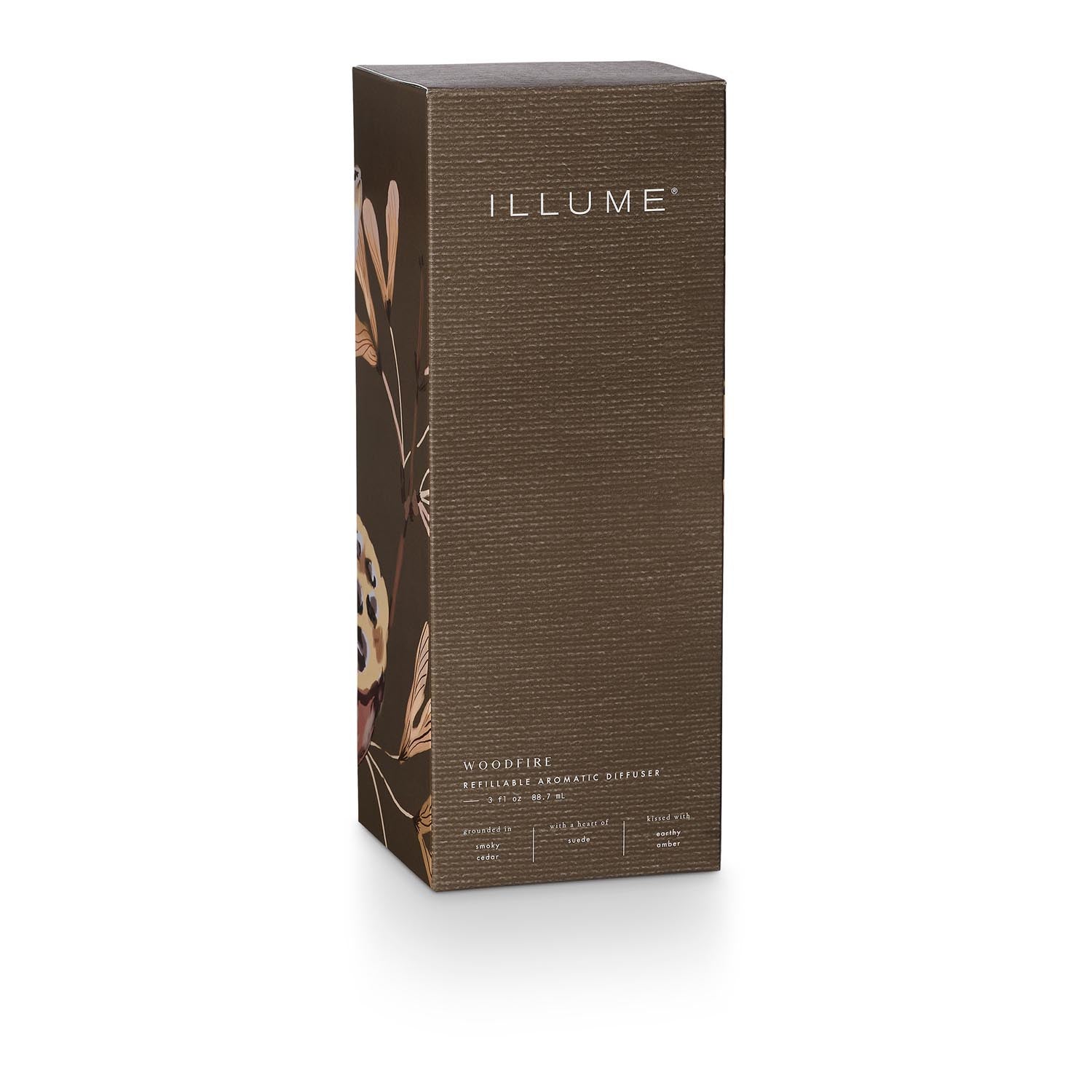 Woodfire Scent Diffuser, Braun, in Braun präsentiert im Onlineshop von KAQTU Design AG. Duftöl ist von Illume