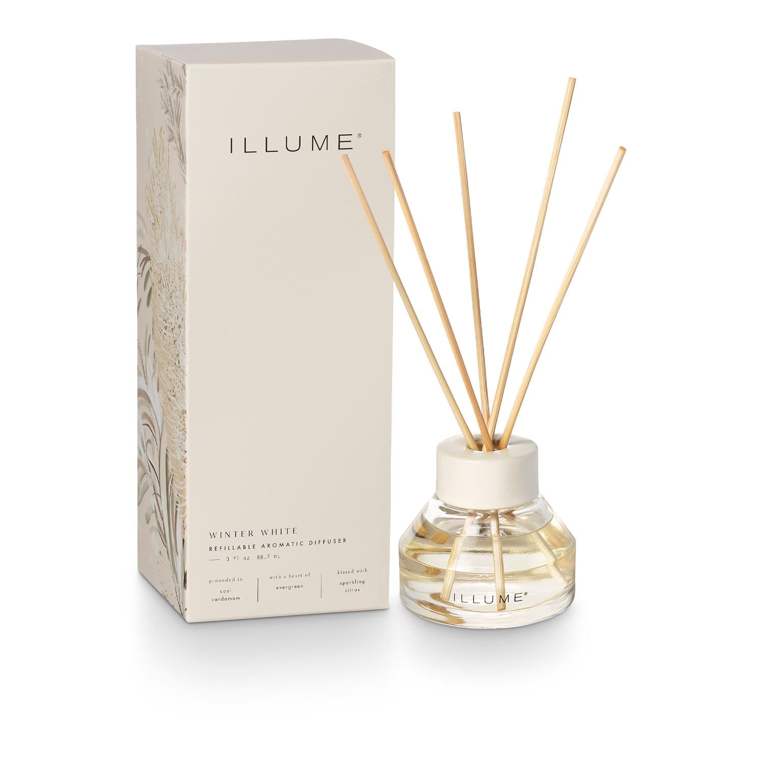 Winter White Scent Diffuser, Weiss, in Weiß präsentiert im Onlineshop von KAQTU Design AG. Duftöl ist von Illume