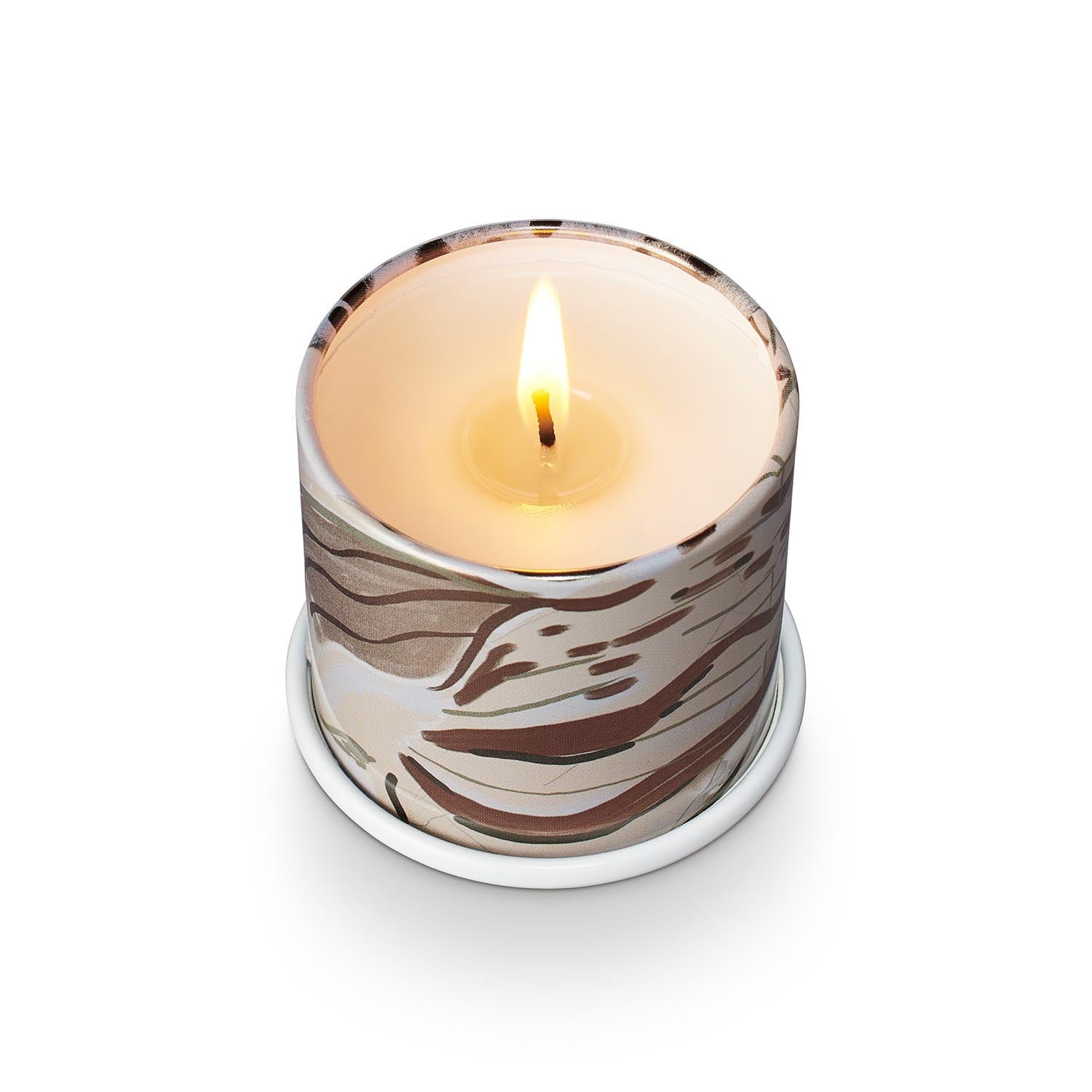 Driftwood Demi Vanity Tin Kerze, Weiss, in Weiß präsentiert im Onlineshop von KAQTU Design AG. Duftkerze ist von Illume