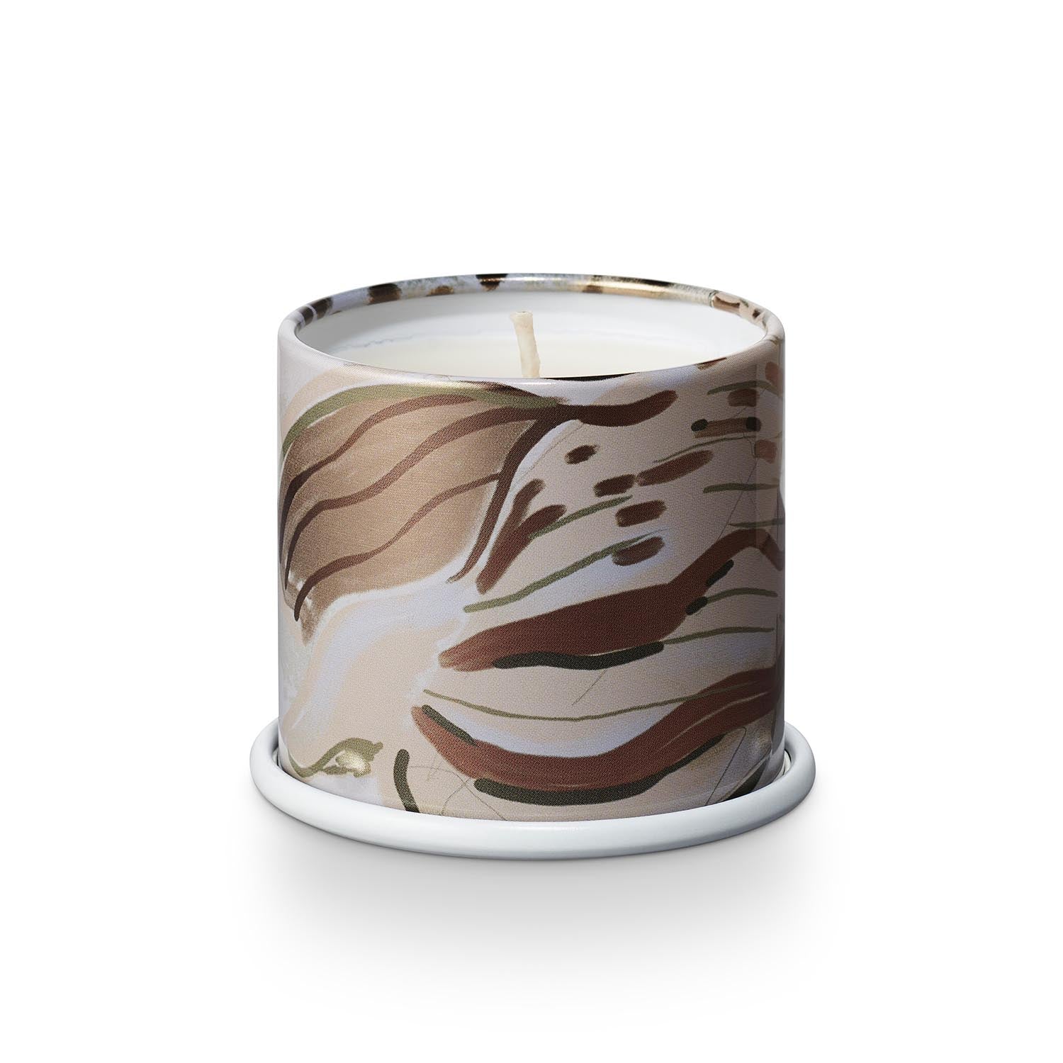 Driftwood Demi Vanity Tin Kerze, Weiss, in Weiß präsentiert im Onlineshop von KAQTU Design AG. Duftkerze ist von Illume