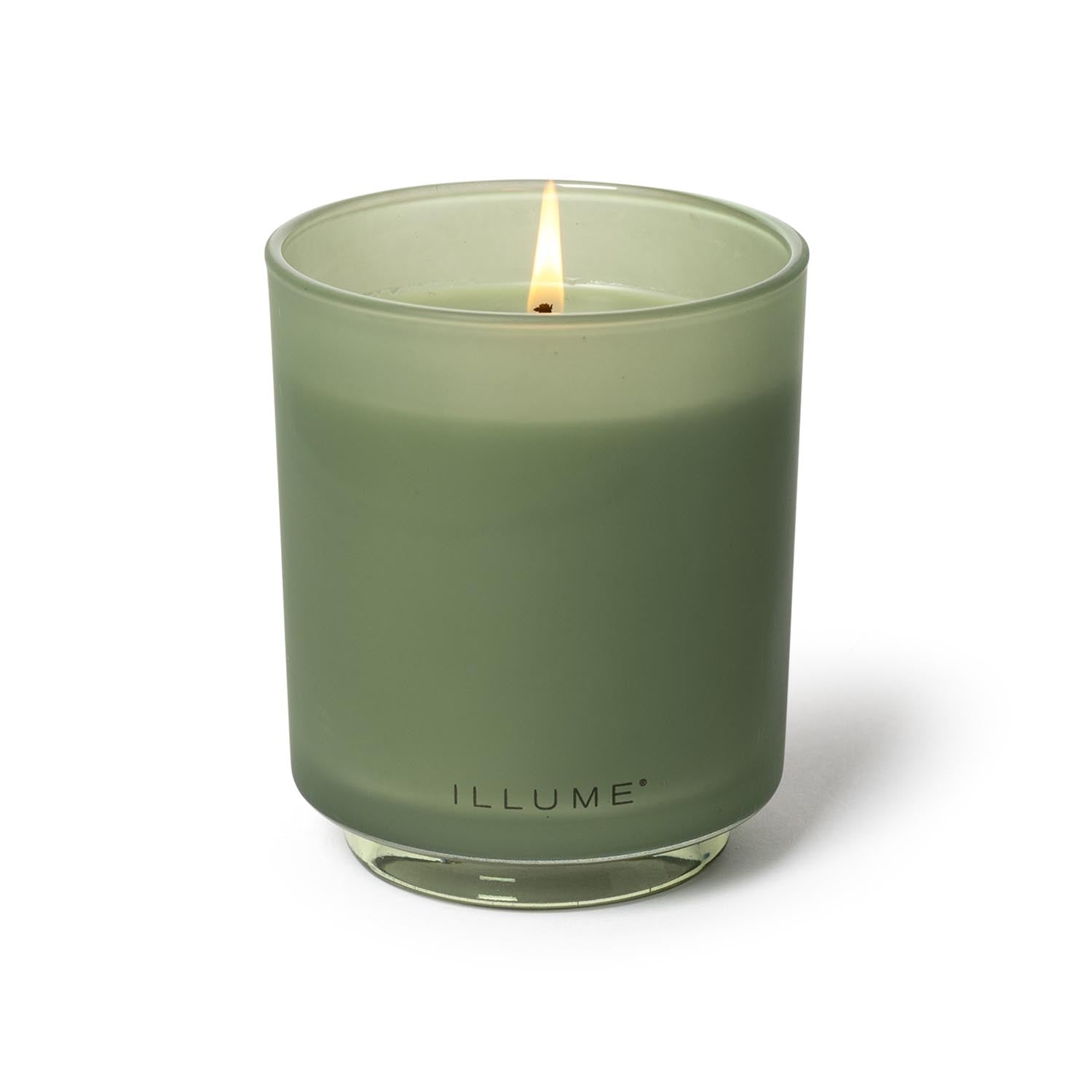 Hinoki Sage Box Glass Candle, Grün, in Grün präsentiert im Onlineshop von KAQTU Design AG. Duftkerze ist von Illume