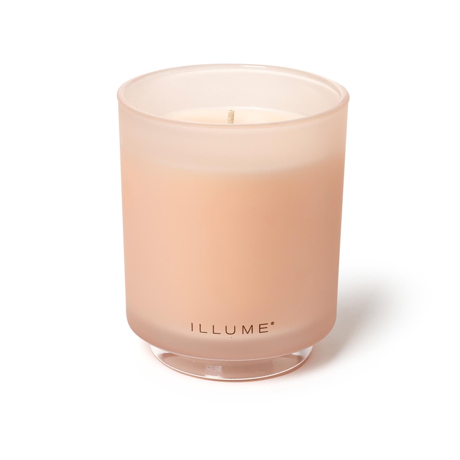 Coconut Milk Mango Box Glass Candle, Rose, in Rose präsentiert im Onlineshop von KAQTU Design AG. Duftkerze ist von Illume