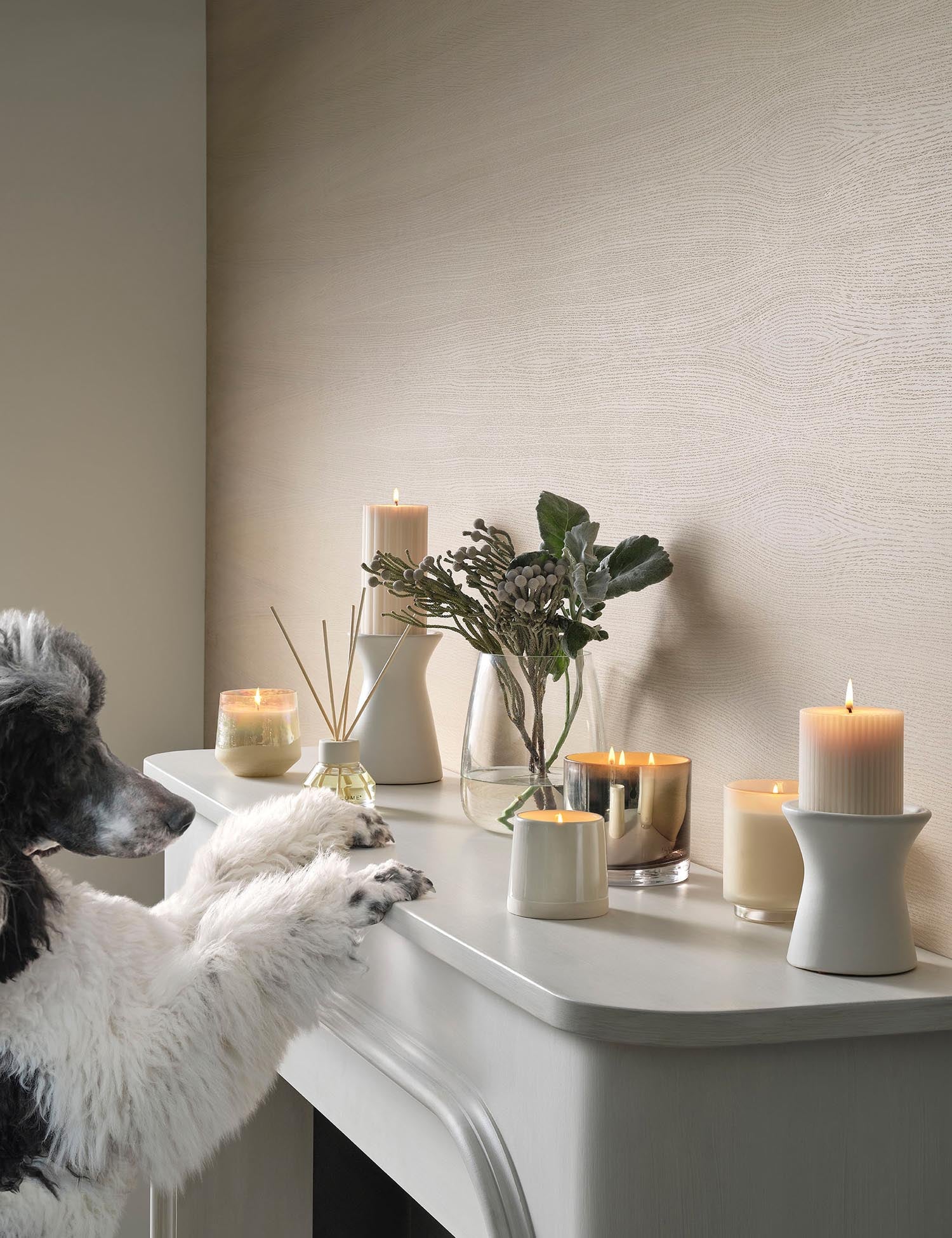 Winter White Box Glass Candle, Weiss, in Weiß präsentiert im Onlineshop von KAQTU Design AG. Duftkerze ist von Illume