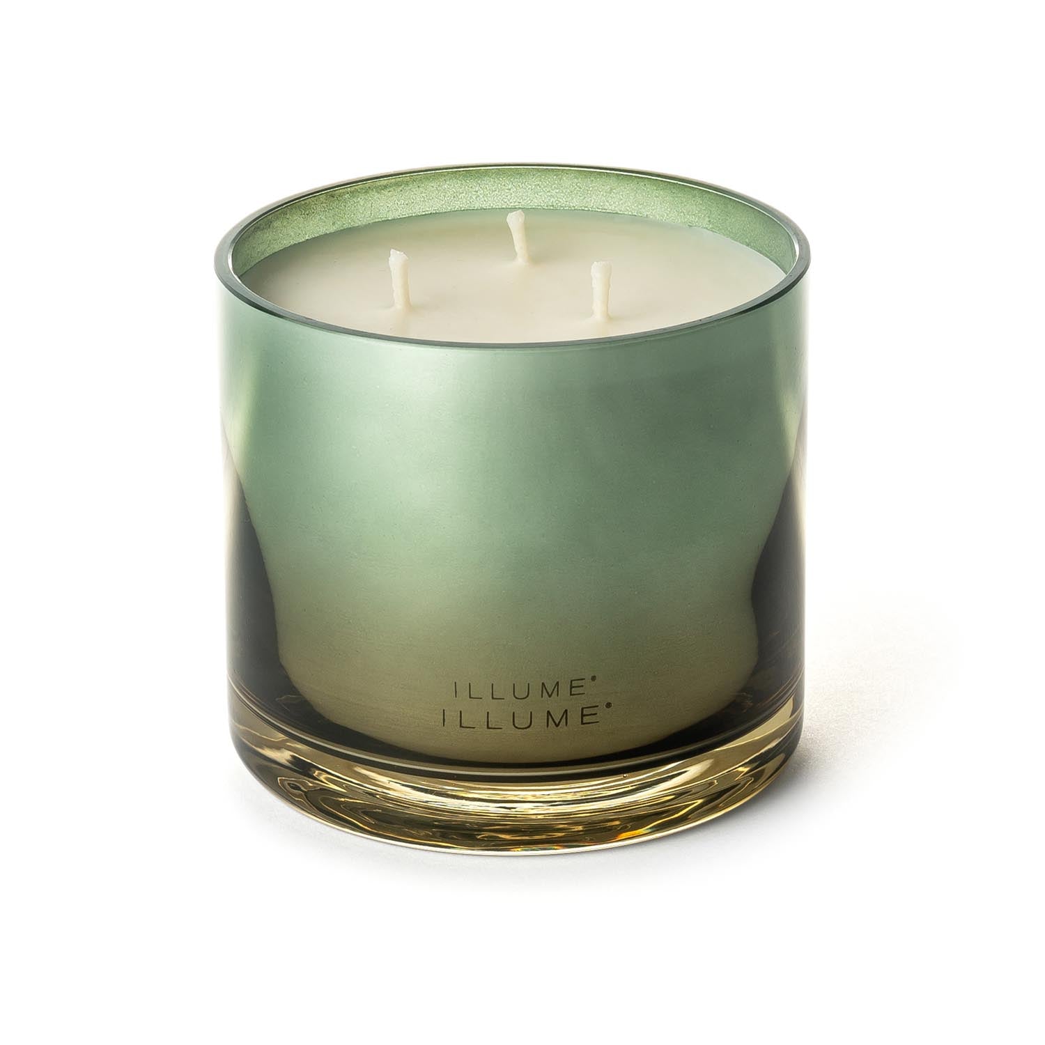 Hinoki Sage Statement Glas Kerze, Grün, in Grün präsentiert im Onlineshop von KAQTU Design AG. Duftkerze ist von Illume