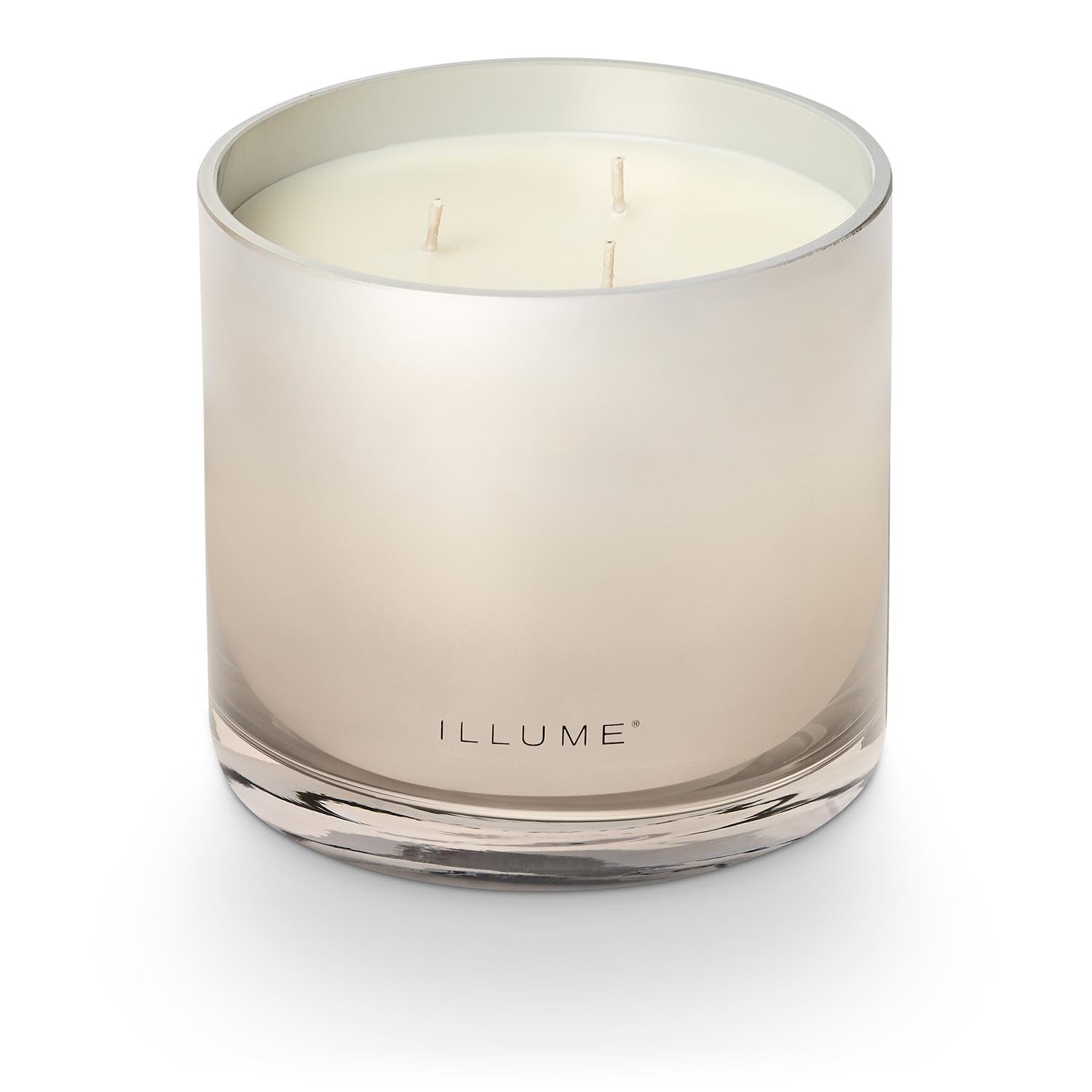 Winter White Statement Glas Kerze, Weiss, in Weiß präsentiert im Onlineshop von KAQTU Design AG. Duftkerze ist von Illume