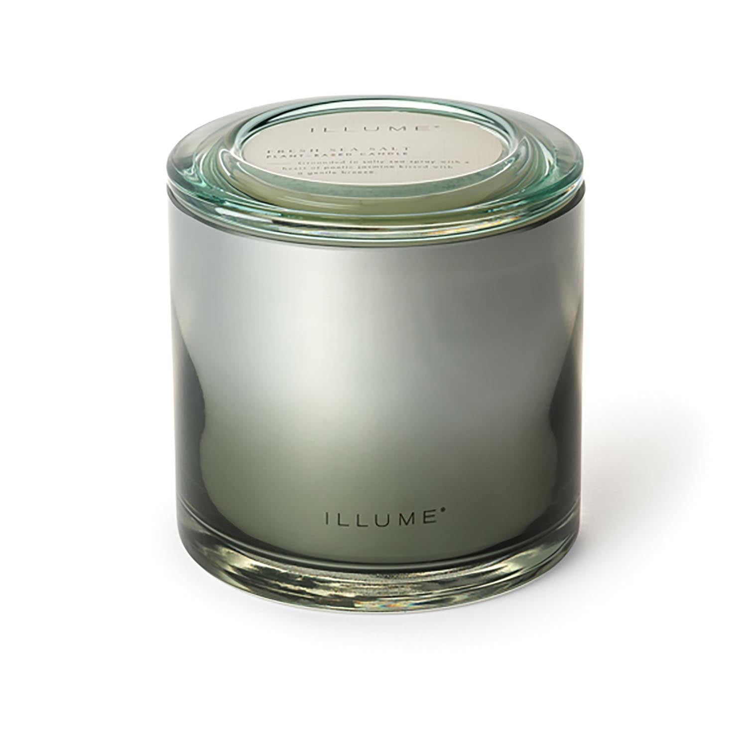 Fresh Sea Salt Statement Glas Kerze, Blau, in Blau präsentiert im Onlineshop von KAQTU Design AG. Duftkerze ist von Illume