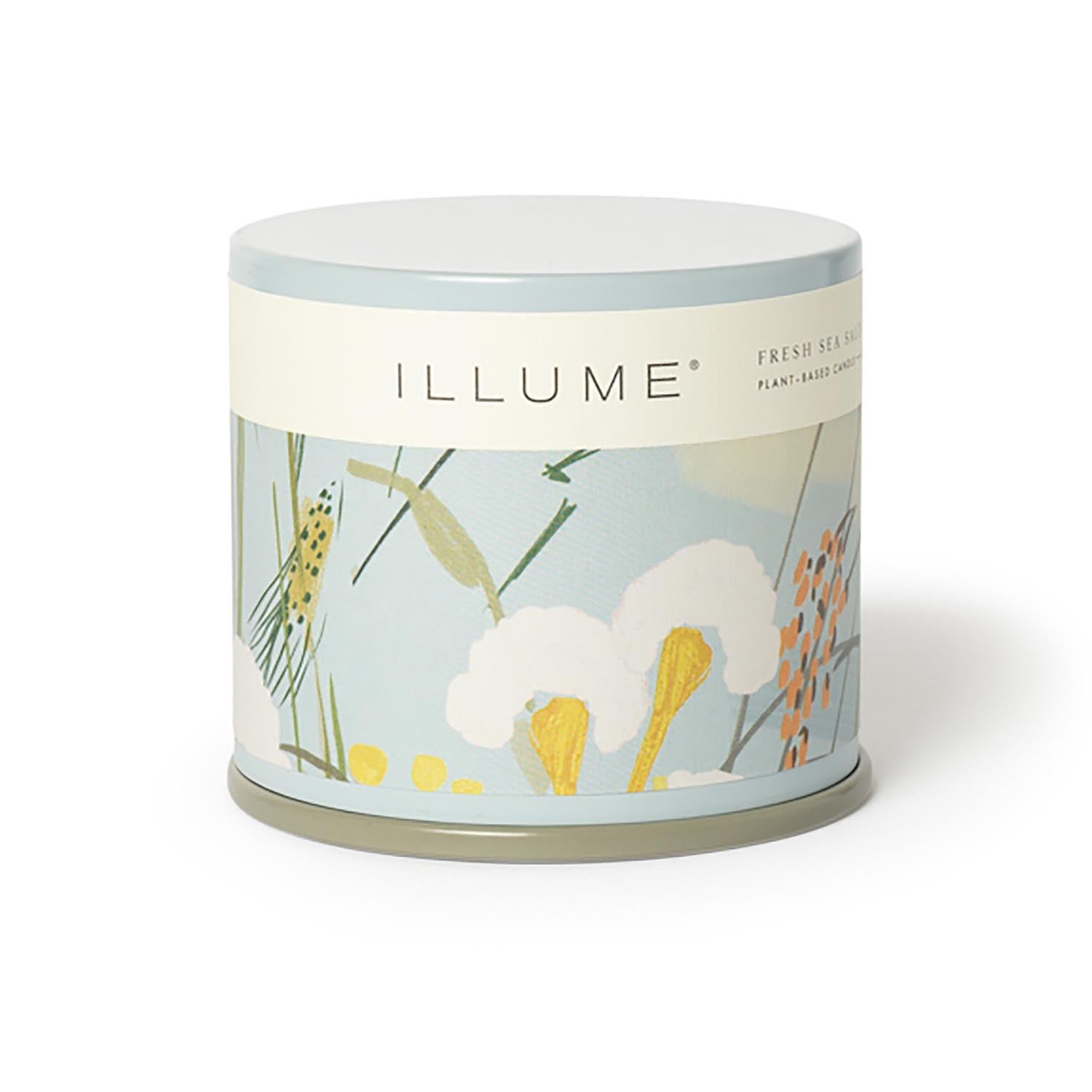 Fresh Sea Salt Vanity Tin Duftkerze, Blau, in Blau präsentiert im Onlineshop von KAQTU Design AG. Duftkerze ist von Illume