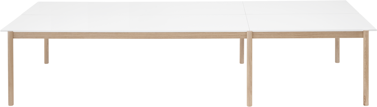 Linear System Konfiguration 1 in Weiss / Eiche präsentiert im Onlineshop von KAQTU Design AG. Schreibtisch ist von Muuto