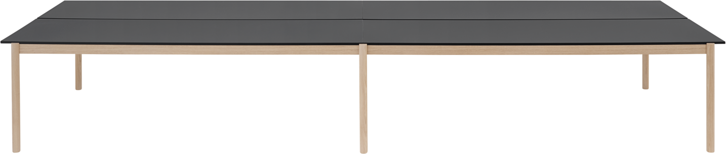 Linear System Konfiguration 2 in Schwarz / Eiche präsentiert im Onlineshop von KAQTU Design AG. Schreibtisch ist von Muuto
