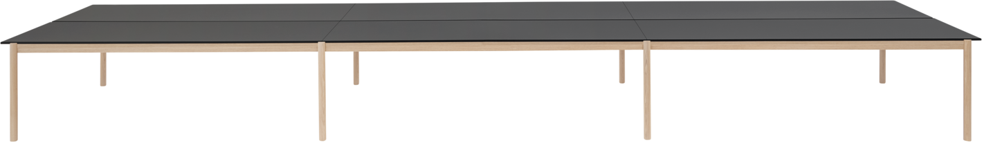 Linear System Konfiguration 3 in Schwarz / Eiche präsentiert im Onlineshop von KAQTU Design AG. Schreibtisch ist von Muuto