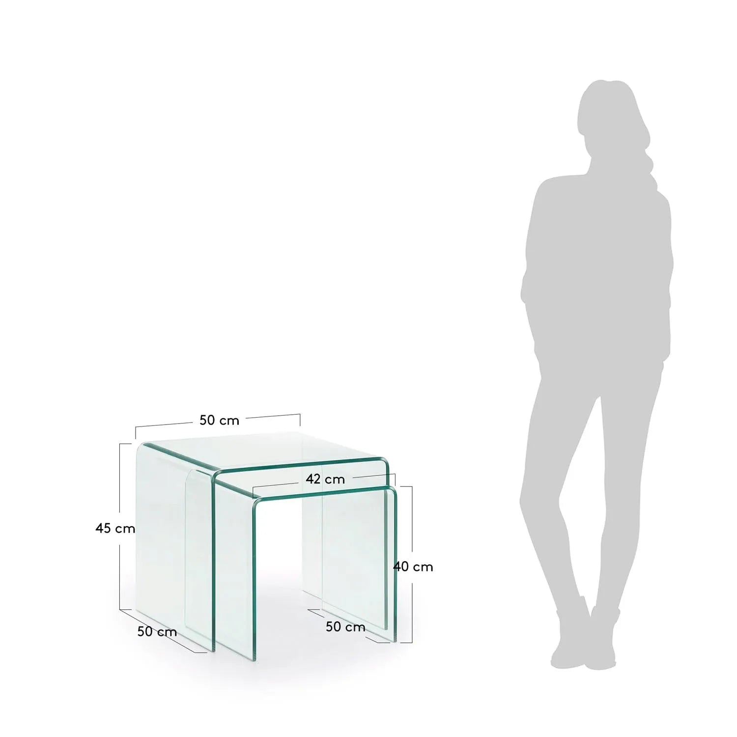 Burano Glas-Satztische: Zeitloses Design für stilvolle Räume.