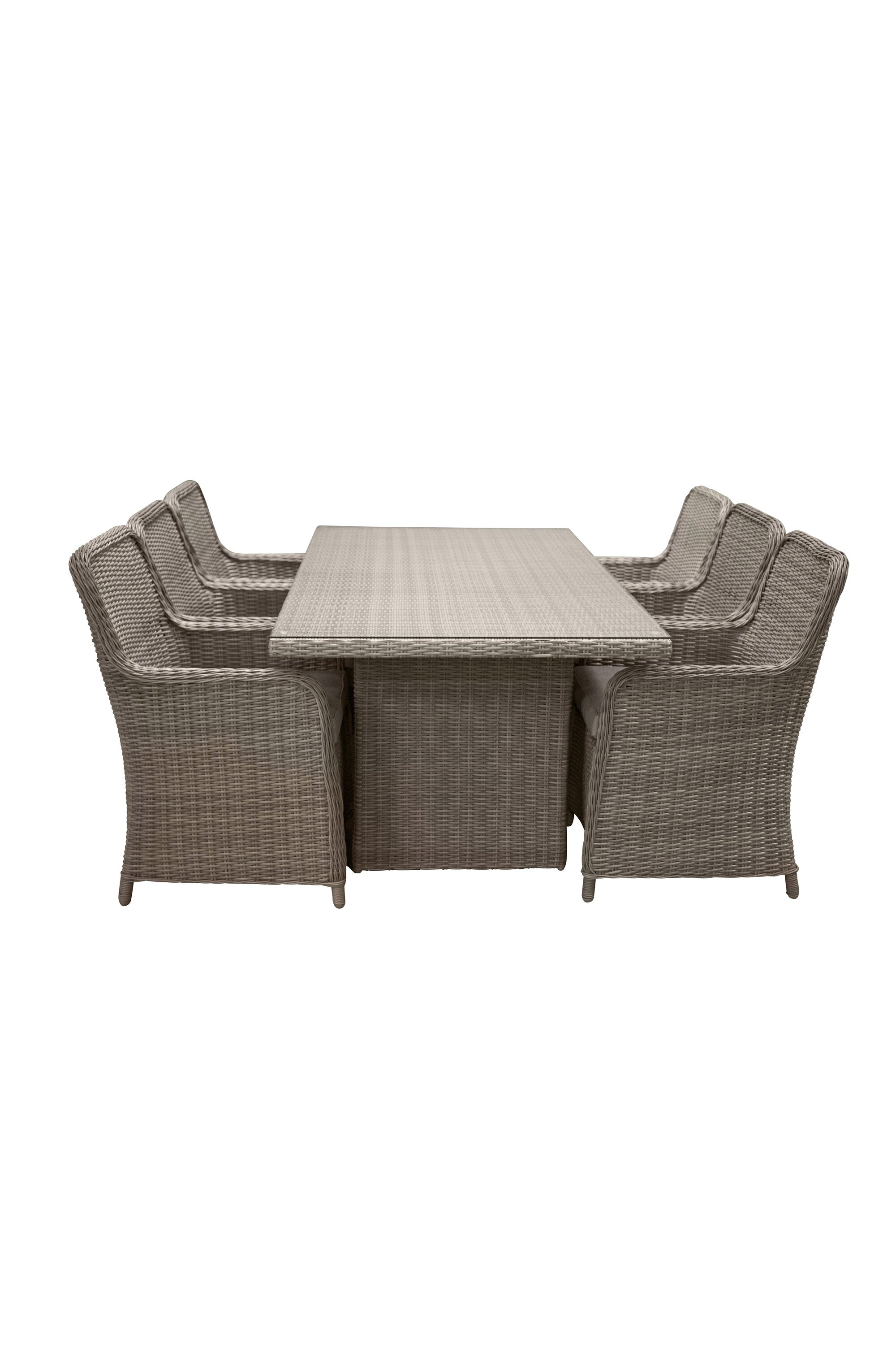 Wembley Outdoor-Tischset 200cm/6St. in Natur präsentiert im Onlineshop von KAQTU Design AG. Gartentischset ist von Venture Home