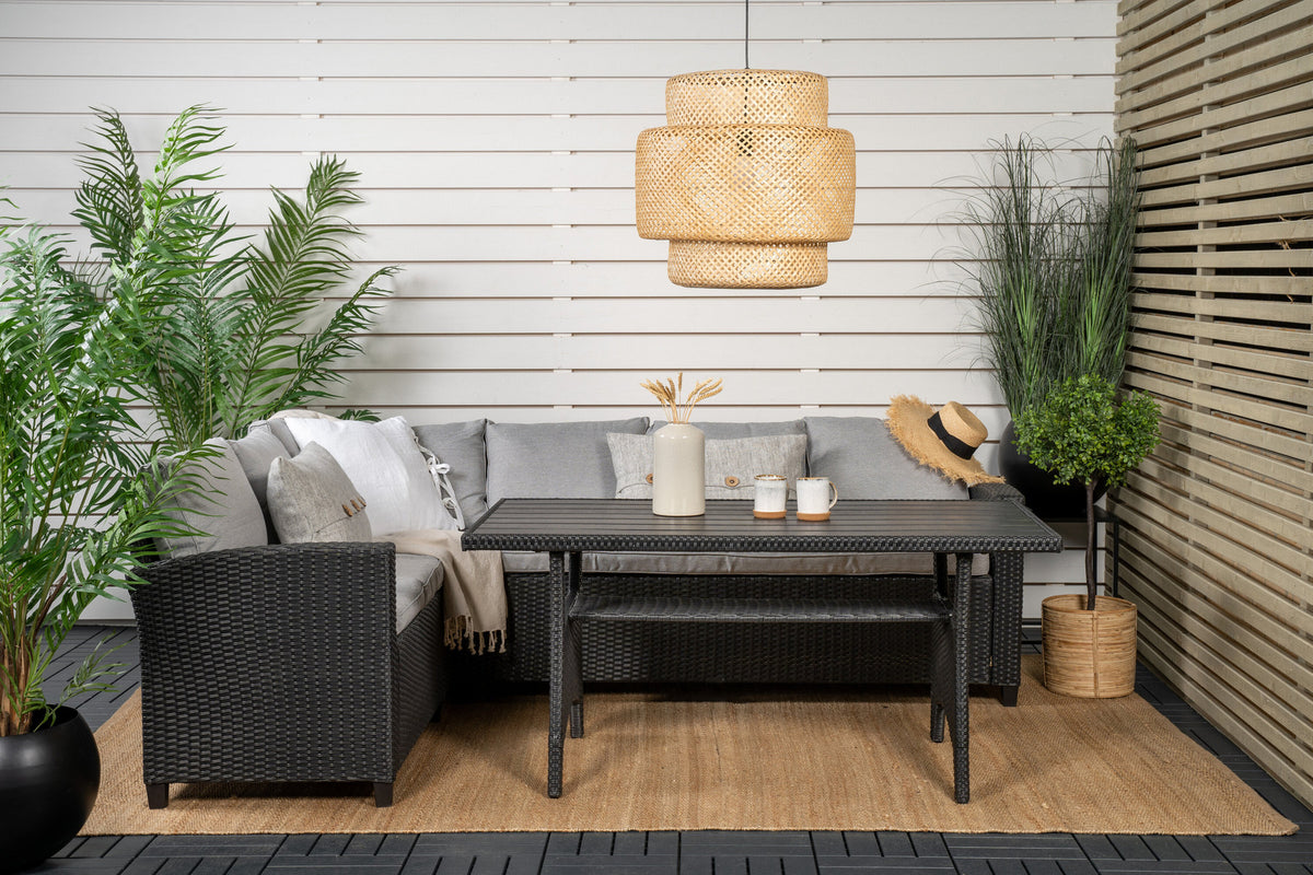 Brentwood Ecksofa Outdoorset 145cm in Schwarz präsentiert im Onlineshop von KAQTU Design AG. Loungeset ist von Venture Home