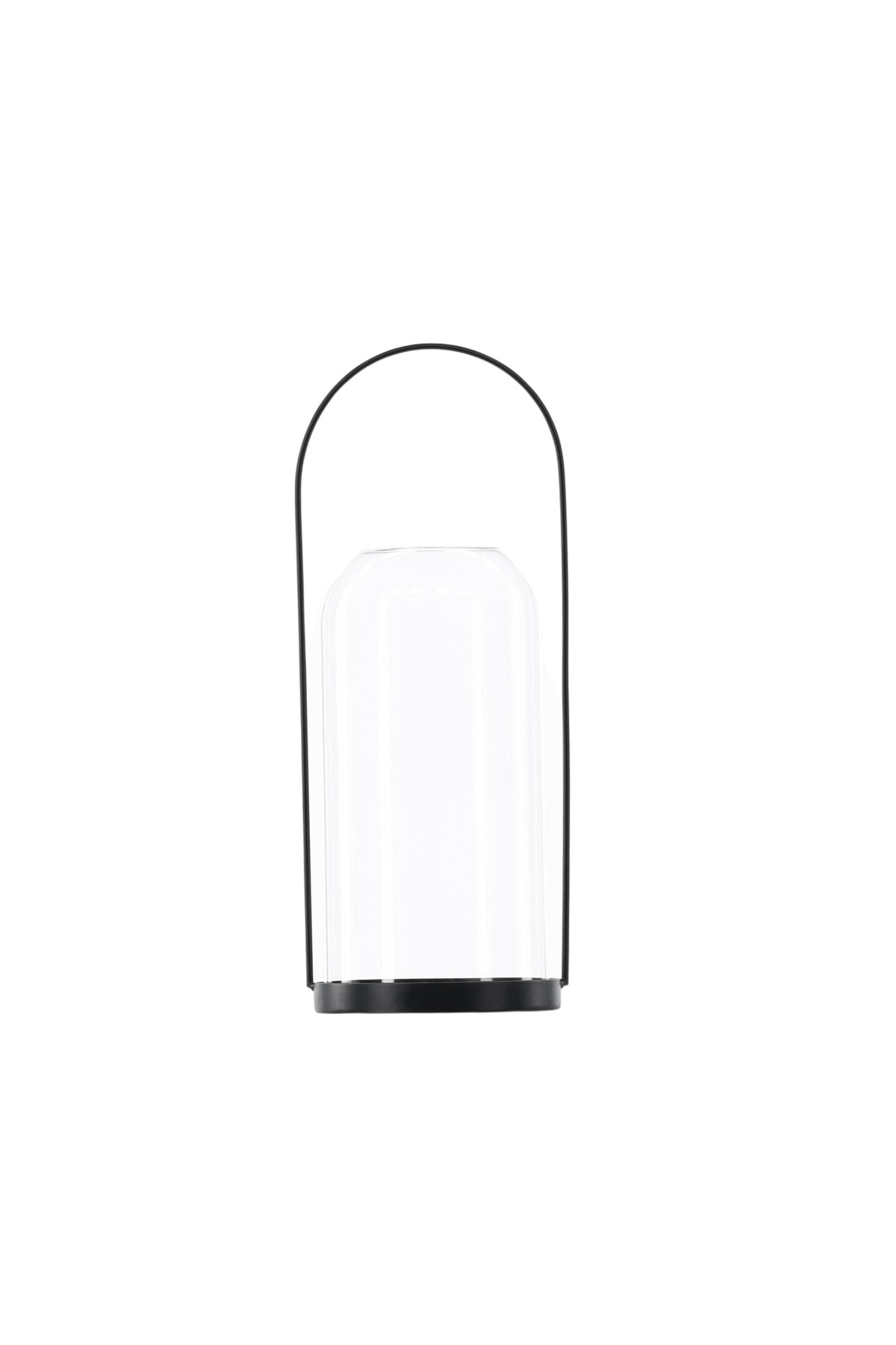 Teelichthalter Flora aus Glas in Schwarz und Klar, rund geformt, Grösse D 22 cm x H 14 cm, Marke Venture Home.