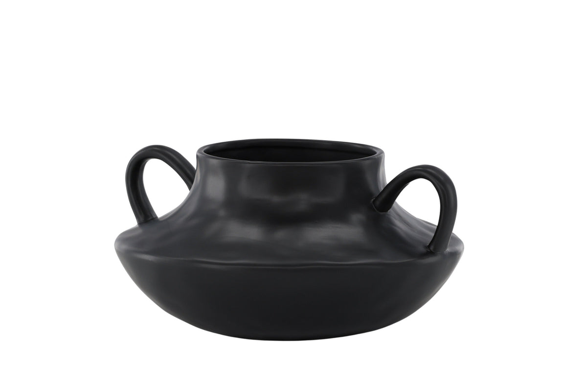 Holda Vase in Schwarz präsentiert im Onlineshop von KAQTU Design AG. Vase ist von Venture Home
