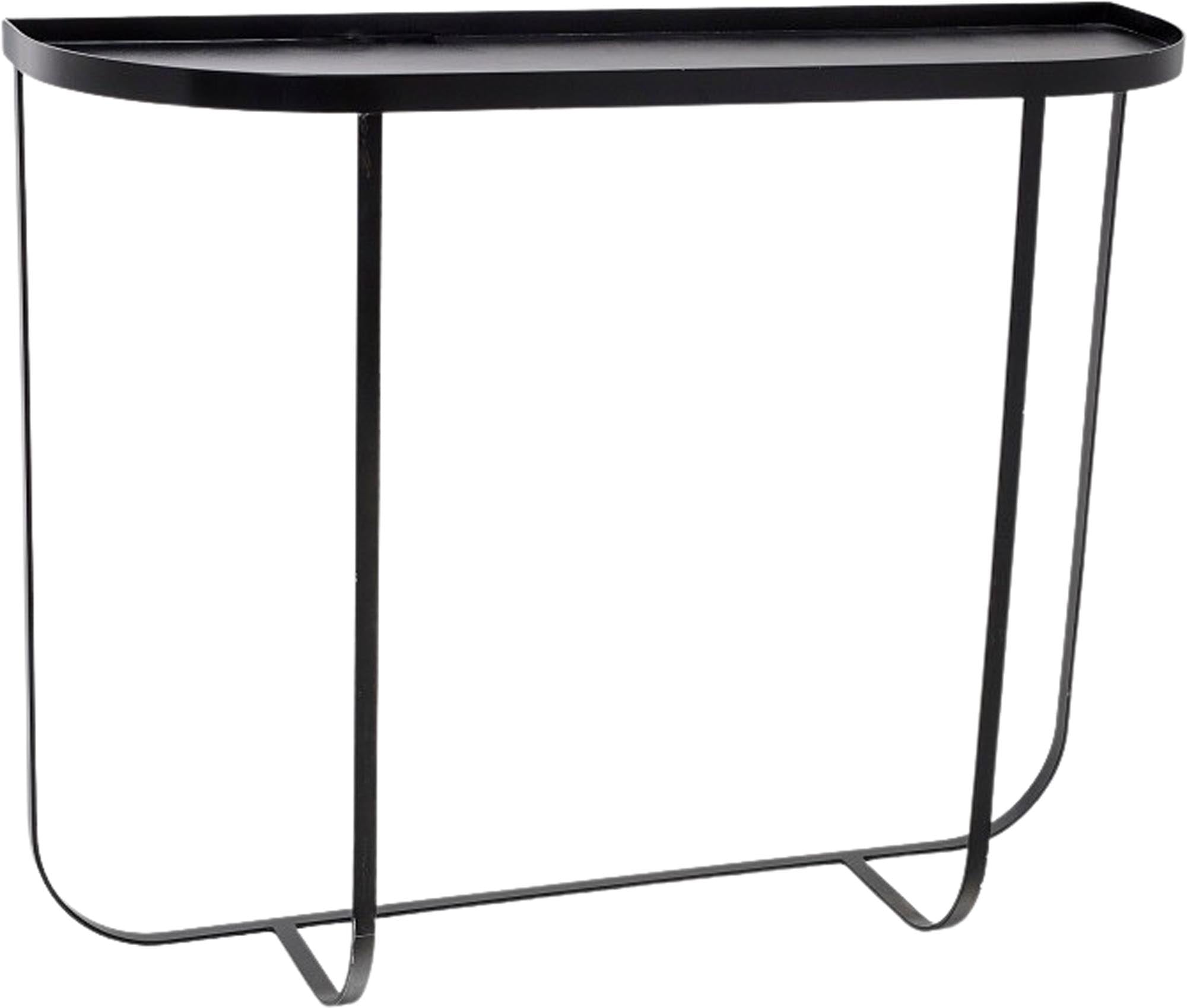 Eleganter Harper Konsolentisch aus schwarzem Metall von Bloomingville, ideal für moderne und minimalistische Wohnräume.