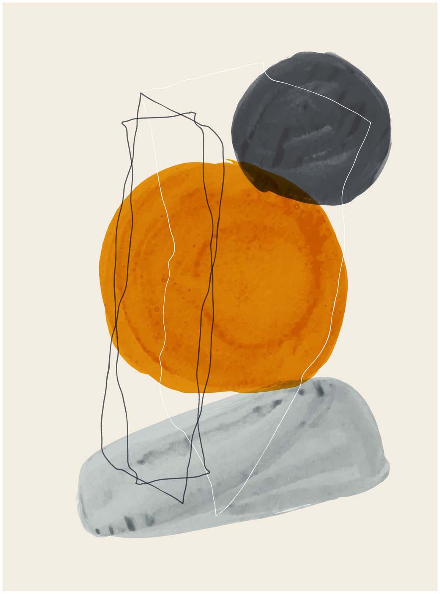 Steine Poster in Beige präsentiert im Onlineshop von KAQTU Design AG. Bild ist von Venture Home