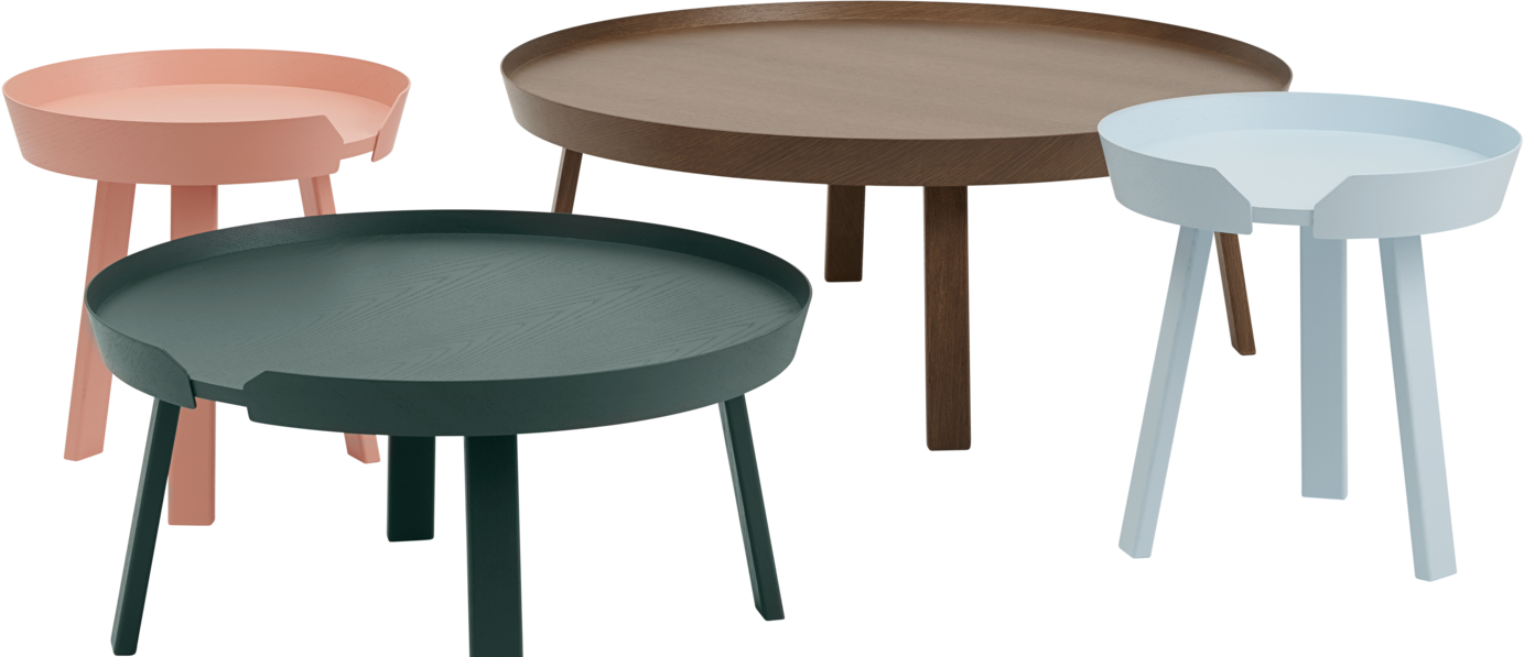 Around Coffee Table in Rosé präsentiert im Onlineshop von KAQTU Design AG. Beistelltisch ist von Muuto