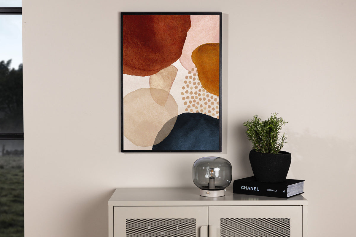 Circles Poster in Beige präsentiert im Onlineshop von KAQTU Design AG. Bild ist von Venture Home
