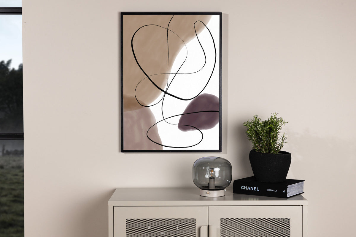 Lines Poster in Beige präsentiert im Onlineshop von KAQTU Design AG. Bild ist von Venture Home