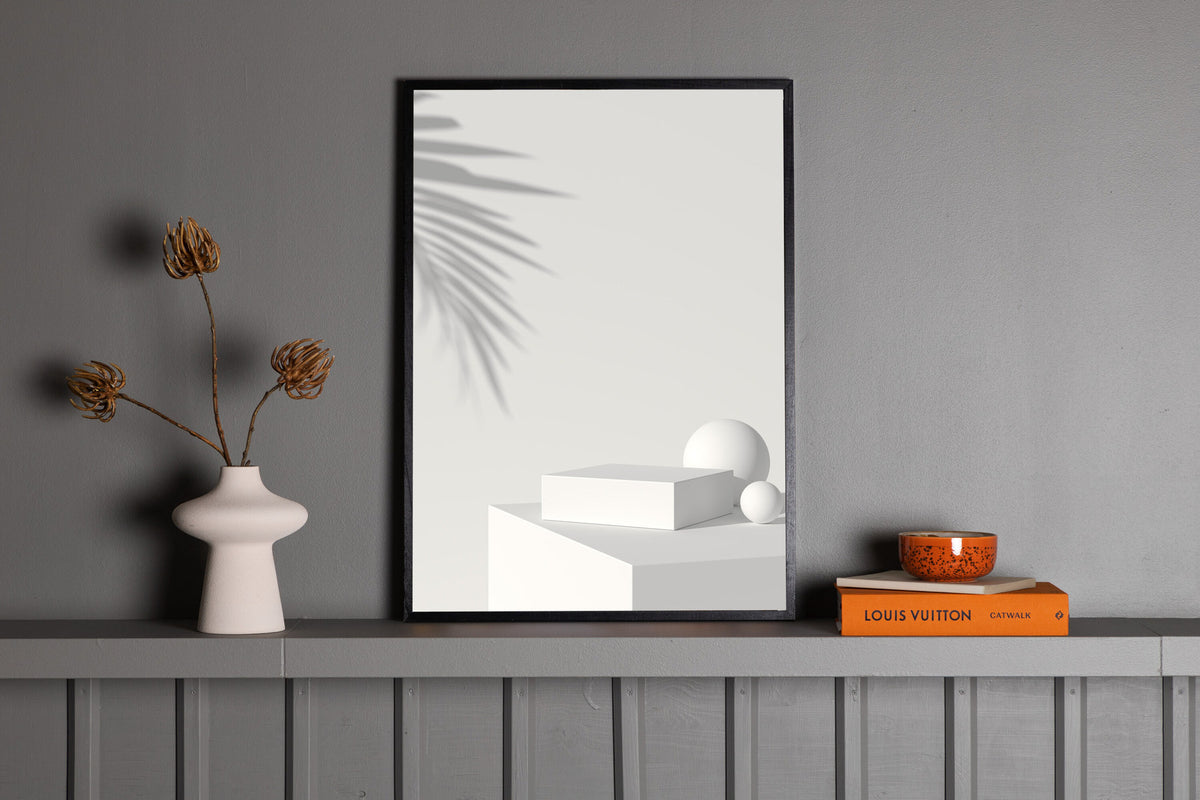 White Box Poster in Beige präsentiert im Onlineshop von KAQTU Design AG. Bild ist von Venture Home