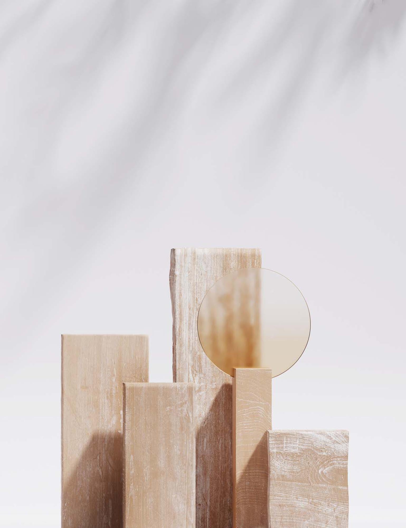 Wooden Blocks Poster in Beige präsentiert im Onlineshop von KAQTU Design AG. Bild ist von Venture Home