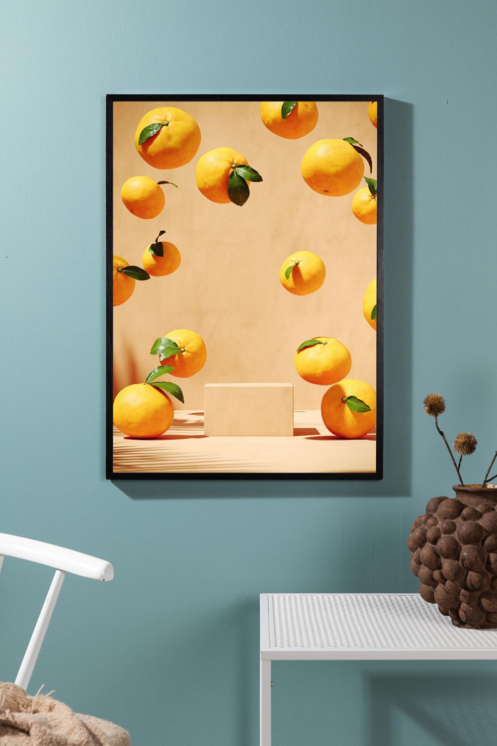 Zitronen Poster in Beige präsentiert im Onlineshop von KAQTU Design AG. Bild ist von Venture Home