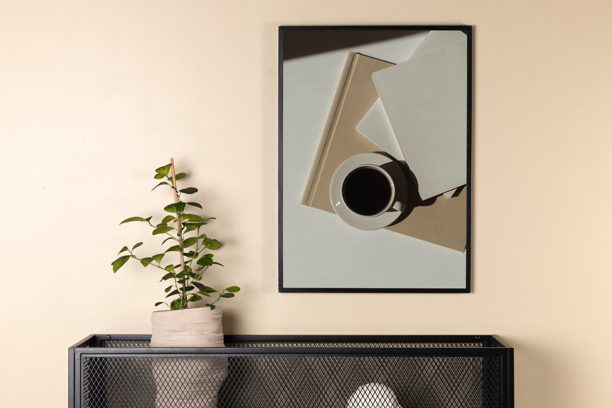 Kaffee Poster in Weiss präsentiert im Onlineshop von KAQTU Design AG. Bild ist von Venture Home