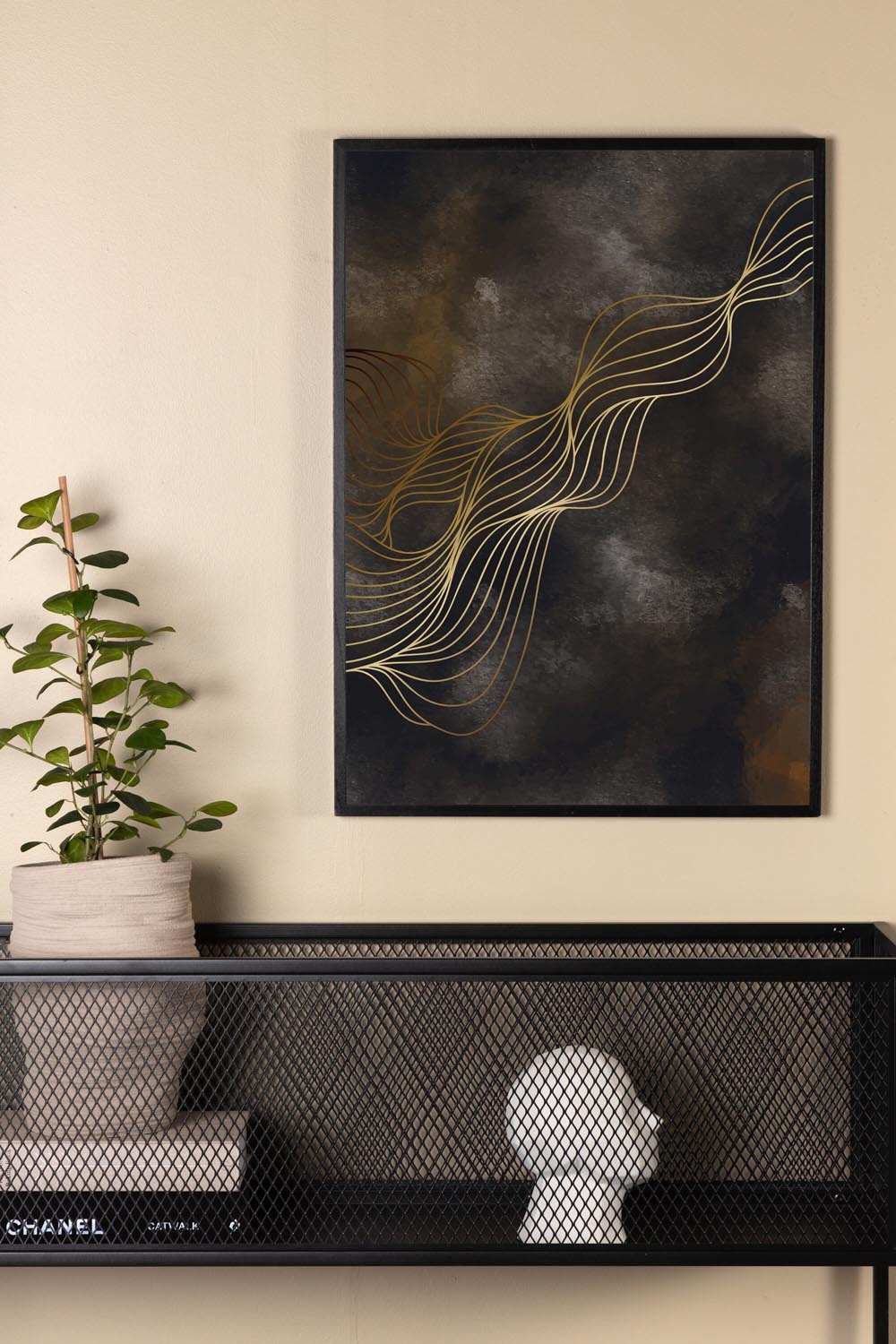 Wave Poster in Mehrfarbig präsentiert im Onlineshop von KAQTU Design AG. Bild ist von Venture Home